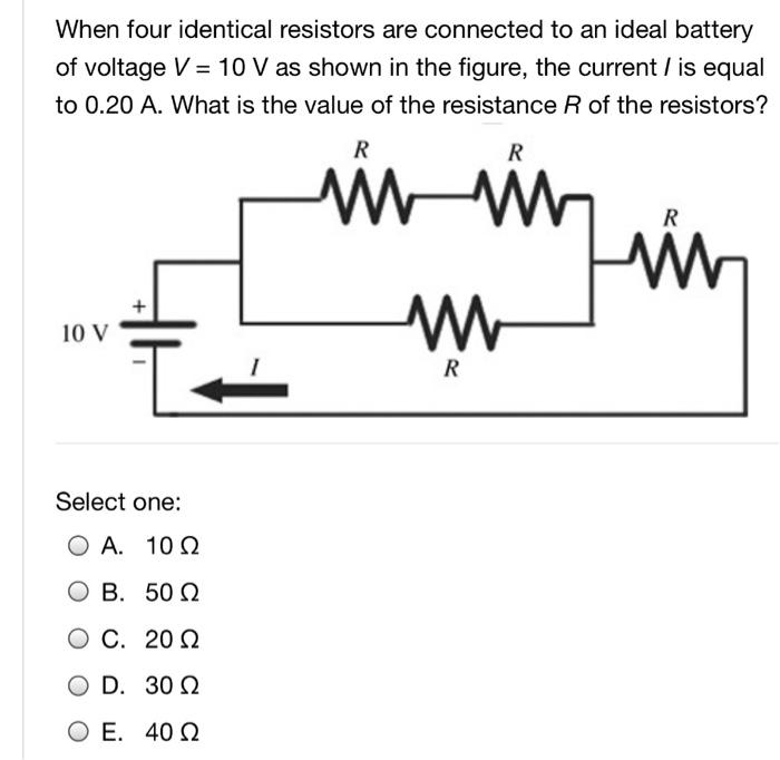 Solved When four identical resistors are connected to an