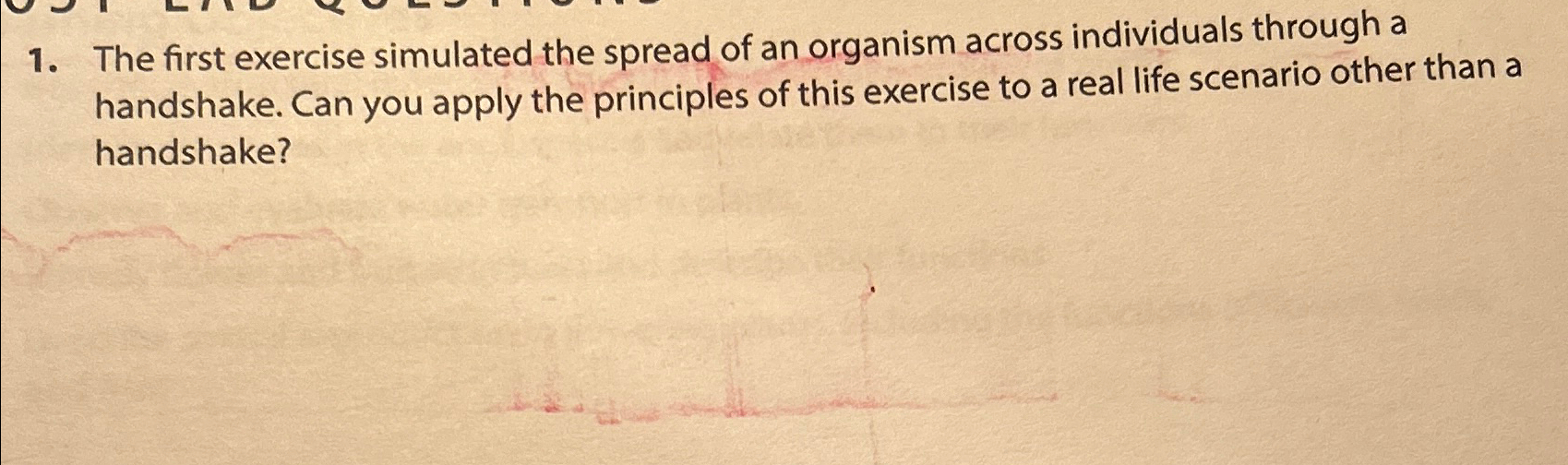 Solved The first exercise simulated the spread of an | Chegg.com