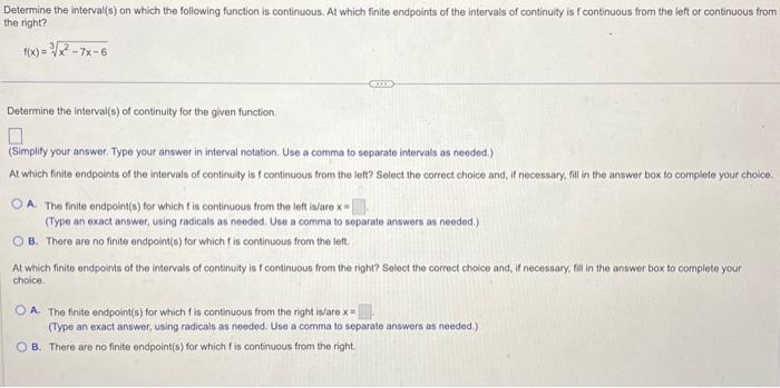 Solved Determine The Interval(s) On Which The Following | Chegg.com ...