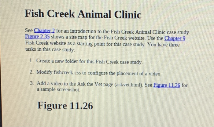 Solved Fish Creek Animal Clinic See Chapter 2 For An Intr