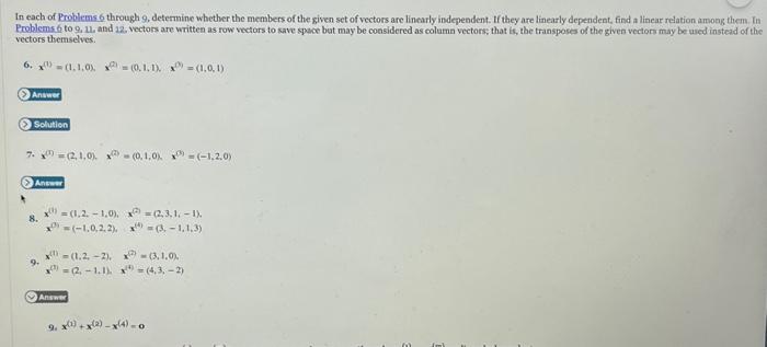 Solved In each of Problems 6 through 9 . determine whether | Chegg.com