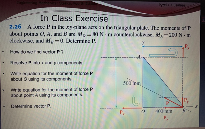 Solved Engineering Mechanics States Fourth Edition Chegg Com