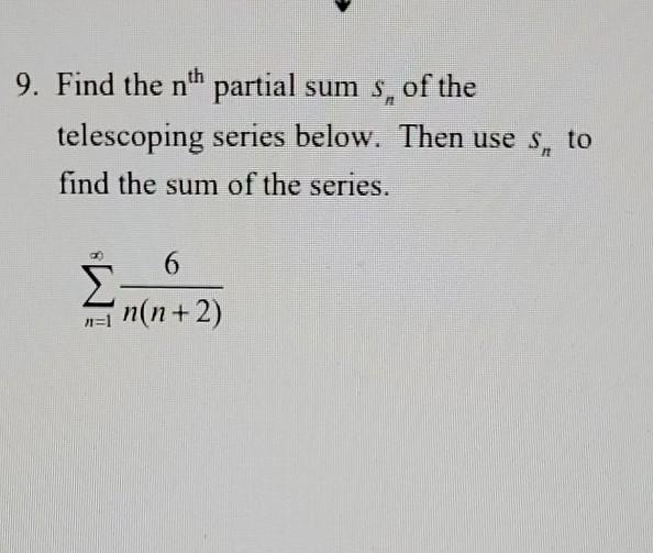 how to find the partial sum of a telescoping series