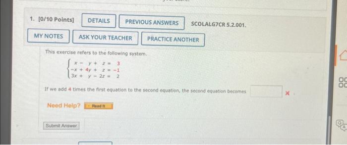 Solved This exercise refers to the following system. | Chegg.com