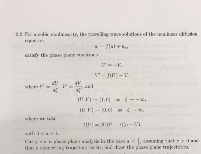 33 For A Cubic Nonlinearity The Travelling Wave - 