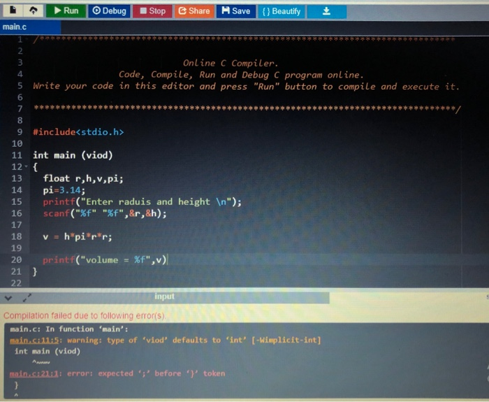 How To Run C Program In Online Compiler 