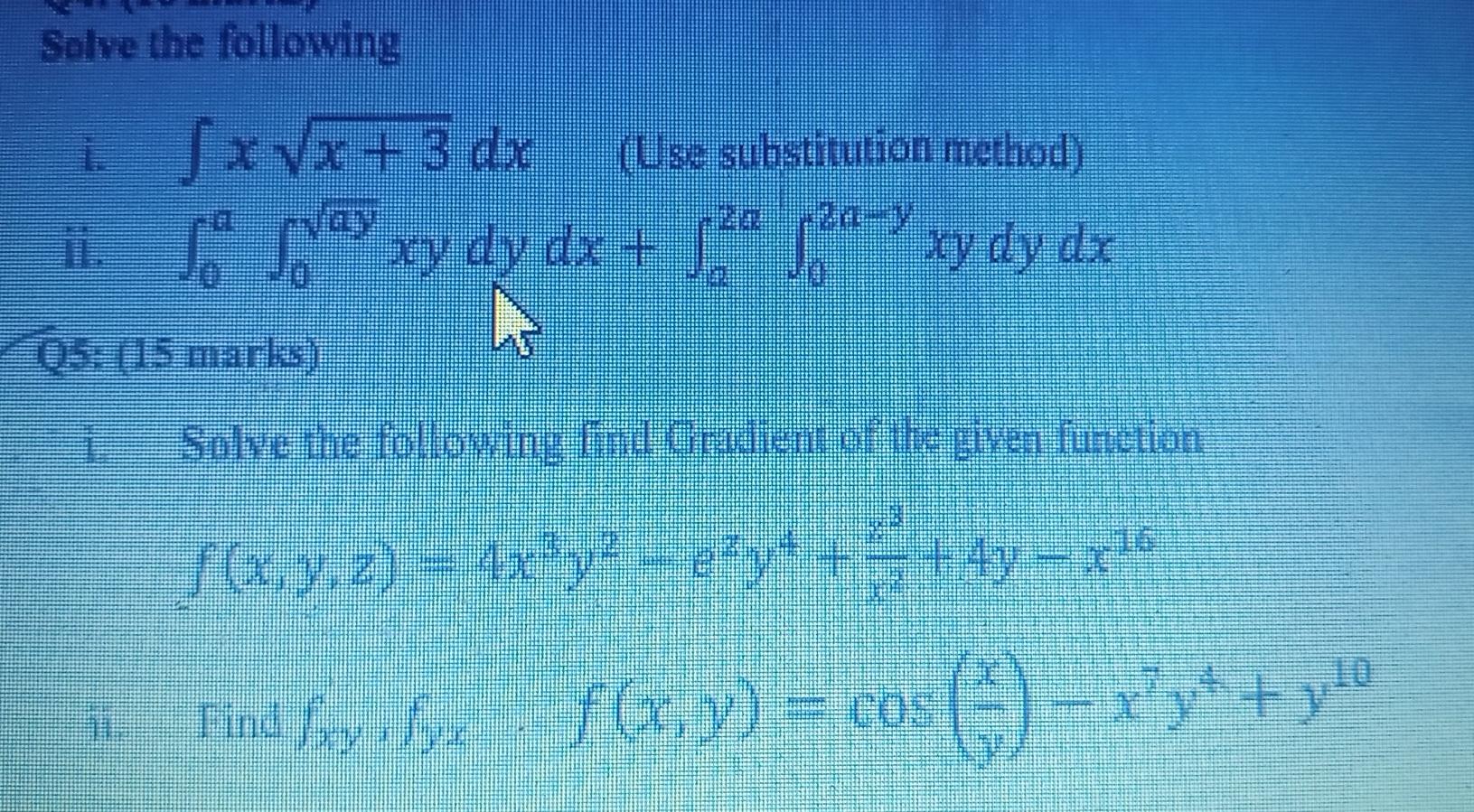 Solved solve the following sxvx 3 dx use substitution chegg