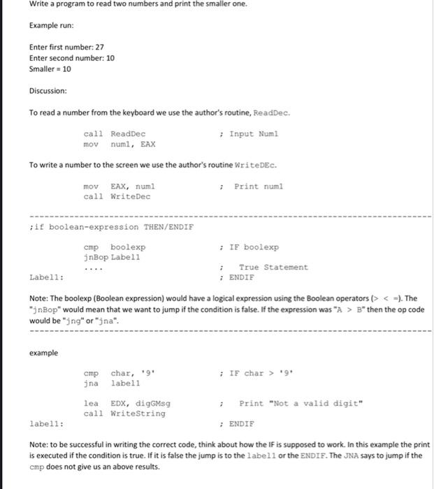 Solved Write a program to read two numbers and print the | Chegg.com