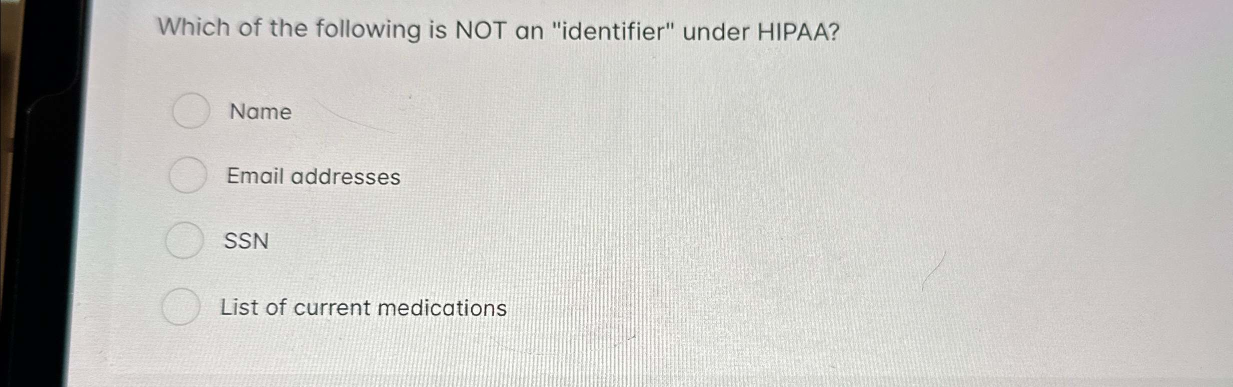 Solved Which Of The Following Is NOT An "identifier" Under | Chegg.com