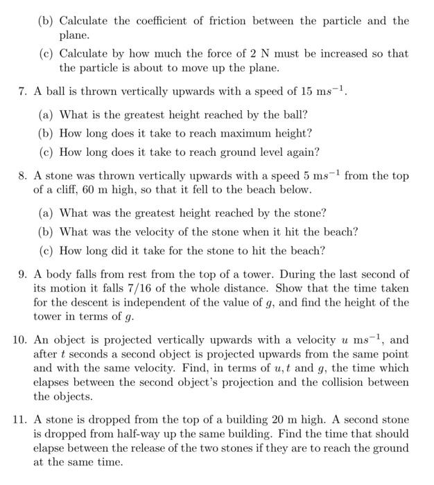 Solved SEP . (b) Calculate the coefficient of friction | Chegg.com
