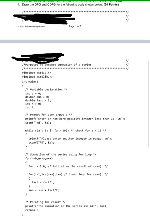 4. Draw The DFG And CDFG For The Following Code Shown | Chegg.com