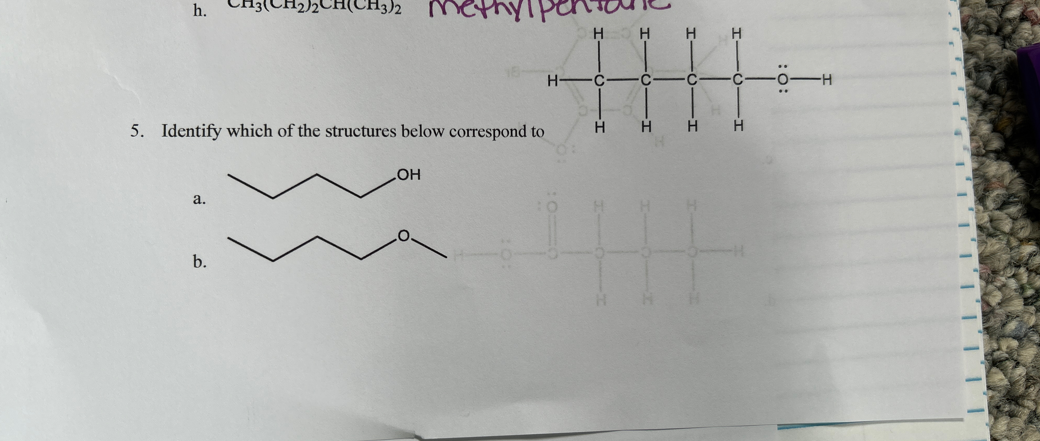 Solved Identify which of the structures below correspoab. | Chegg.com