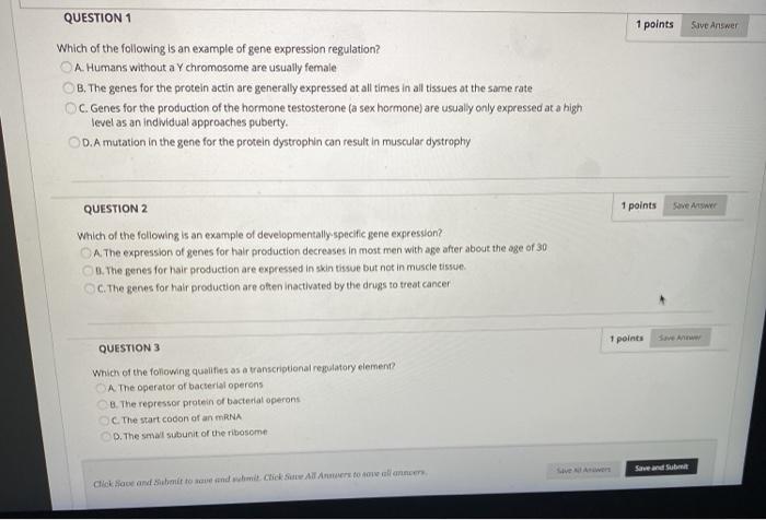 Solved 1 points Save Answer QUESTION 1 Which of the | Chegg.com