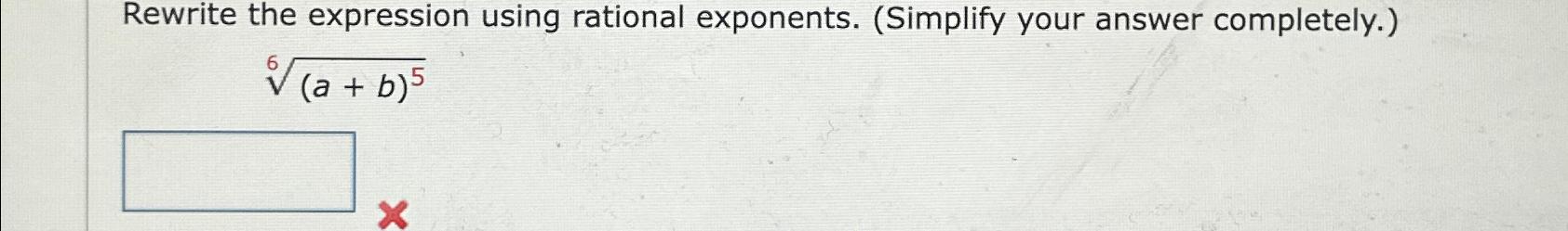 Solved Rewrite the expression using rational exponents. | Chegg.com