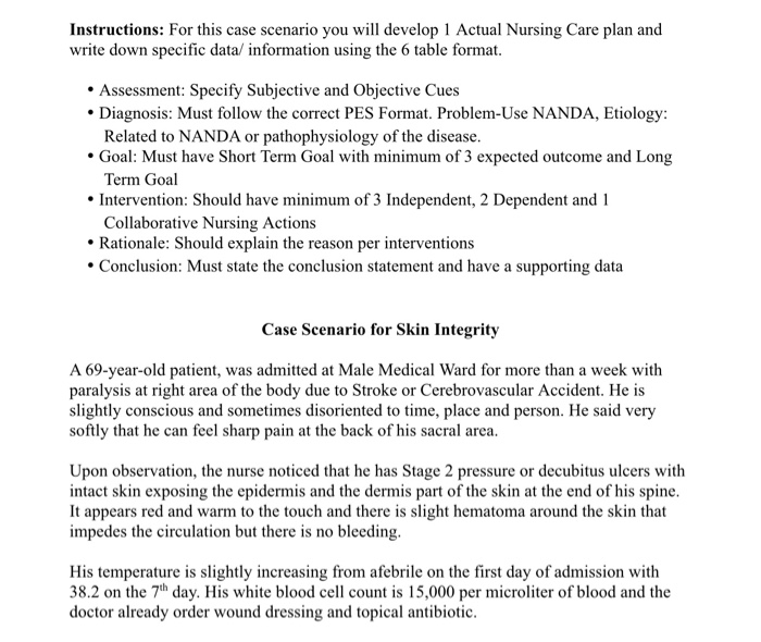 Solved Instructions For this case scenario you will develop