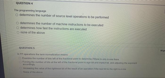 Solved The programming language determines the number of | Chegg.com