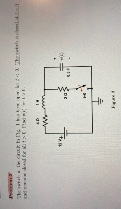 Solved Problem 3 The switch in the circuit in Fig. 1 has | Chegg.com
