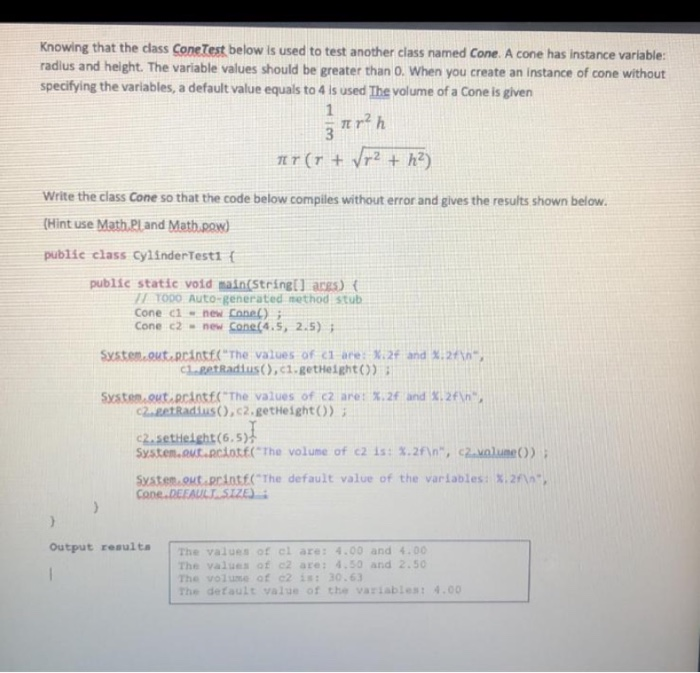 Solved can i know what is the java code for this task please | Chegg.com