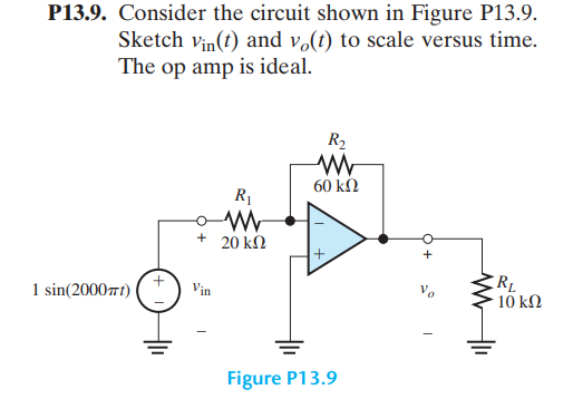 Solved P13.9. ﻿Consider the circuit shown in Figure | Chegg.com