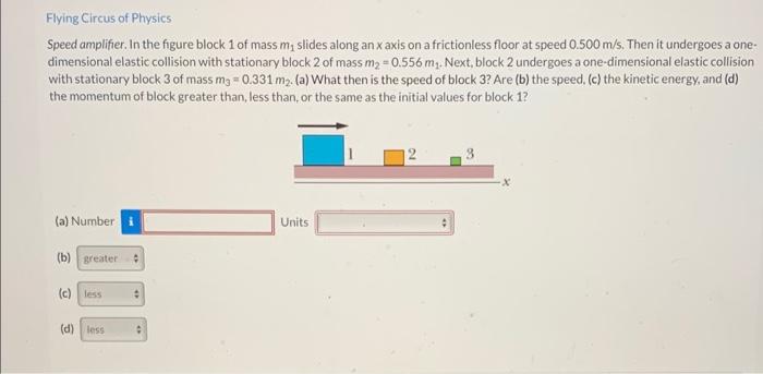 Solved Speed amplifier. In the figure block 1 of mass m1 | Chegg.com