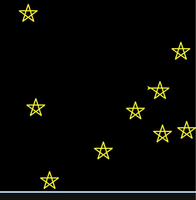 Solved ⋆- Make the stars 50 on a side - To generate a random | Chegg.com