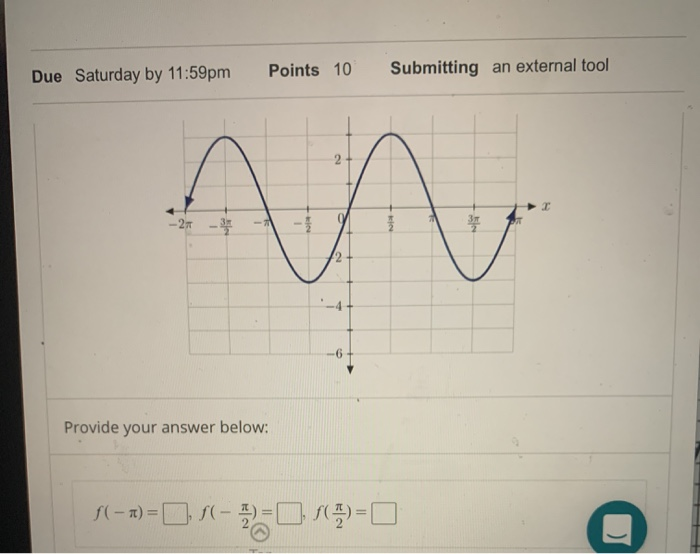 Solved Due Saturday by 11:59pm Points 10 Submitting an | Chegg.com