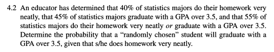 Solved 4.2 ﻿An educator has determined that 40% ﻿of | Chegg.com