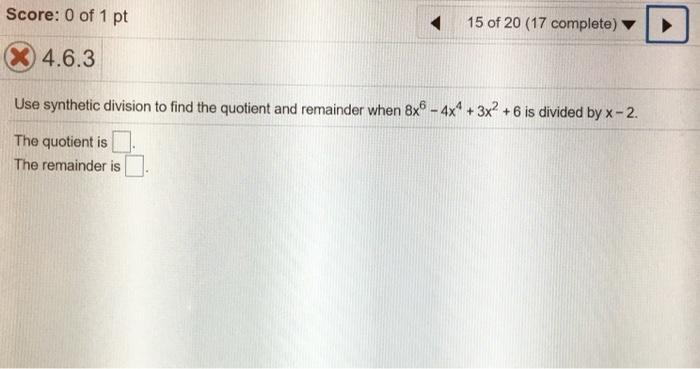 Solved Score: 0 of 1 pt 13 of 20 Setup & Solve-4.5.39 Solve | Chegg.com