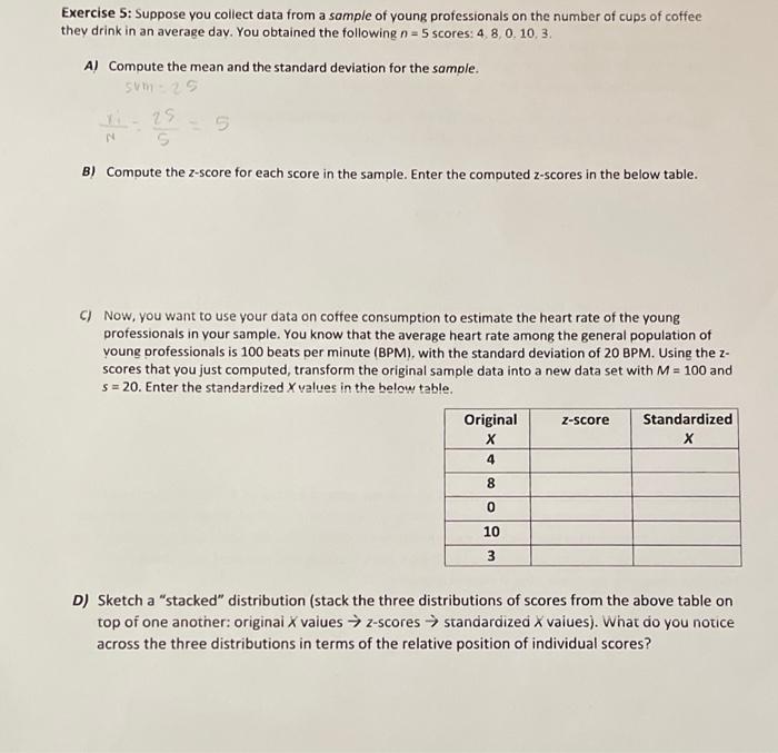 Solved Exercise 5: Suppose you collect data from a sample of | Chegg.com