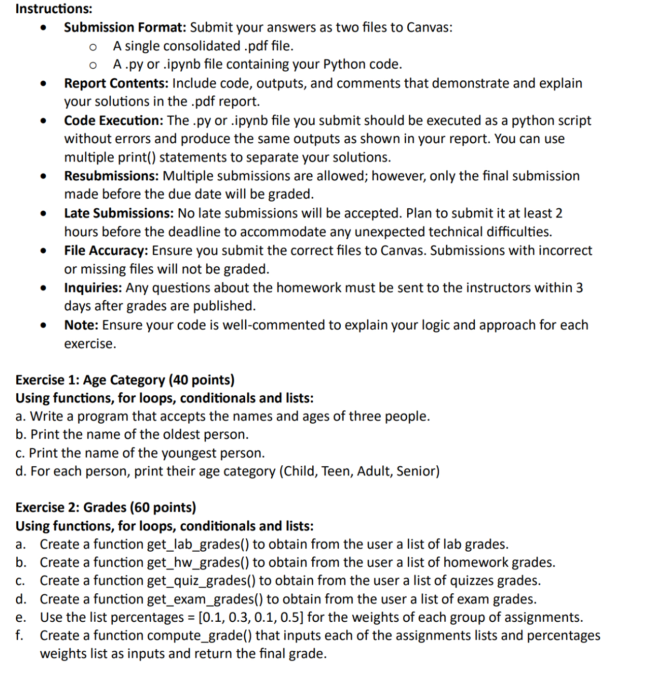 Solved Instructions:Submission Format: Submit your answers | Chegg.com