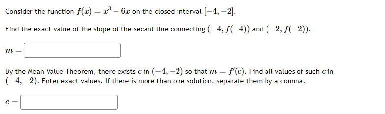 Solved Consider the function f(x)=x3-6x ﻿on the closed | Chegg.com