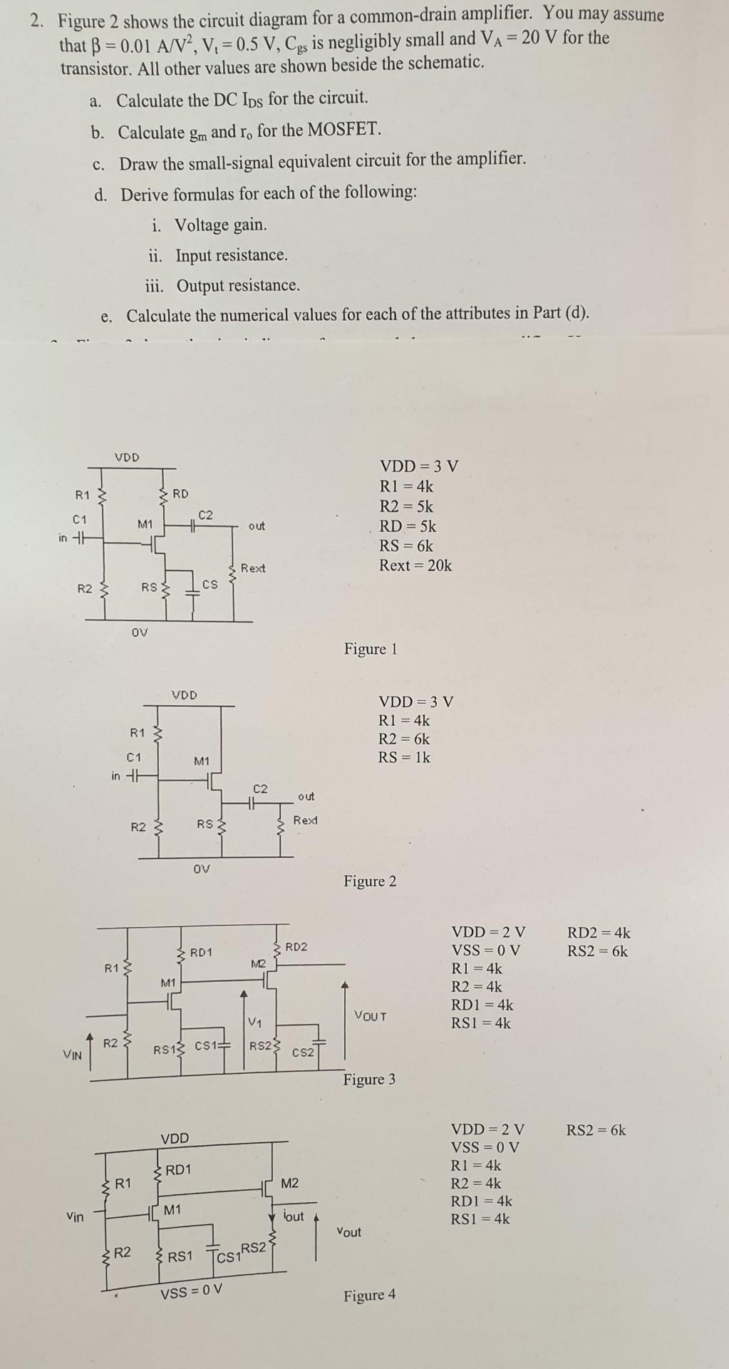 Solved 2. Figure 2 shows the circuit diagram for a | Chegg.com