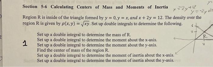 Solved Section 5-6 Calculating Centers of Mass and Moments | Chegg.com