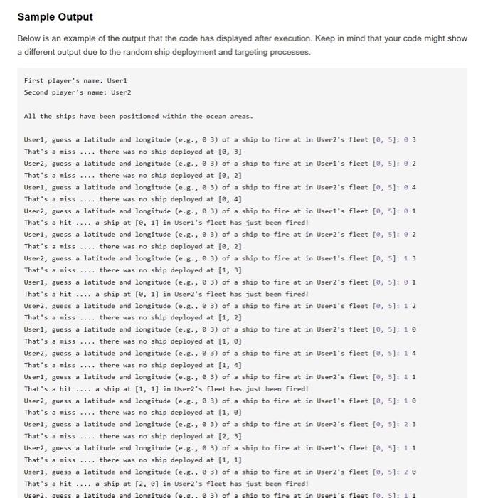 battleship java assignment solutions