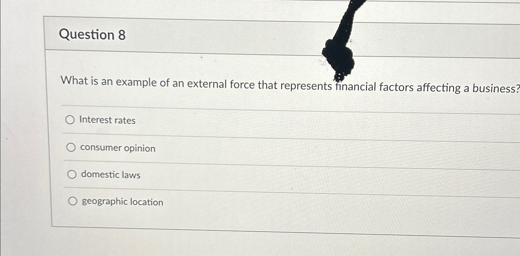 Solved Question 8What is an example of an external force | Chegg.com