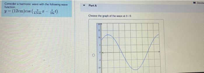 Solved Review Consider a harmonic wave with the following | Chegg.com