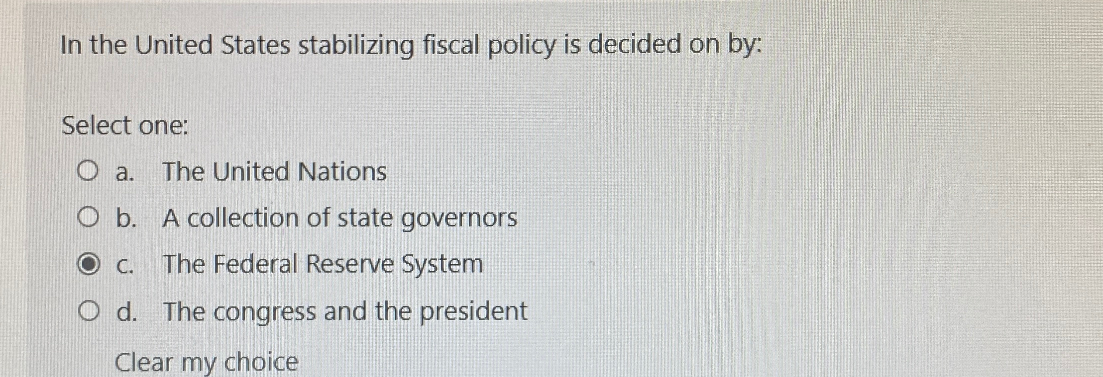Solved In the United States stabilizing fiscal policy is | Chegg.com