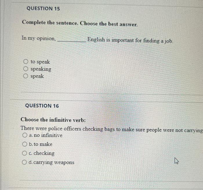 Complete The Sentence. Choose The Best Answer. When | Chegg.com