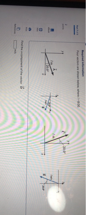 Solved Required information Four vectors are shown below, | Chegg.com
