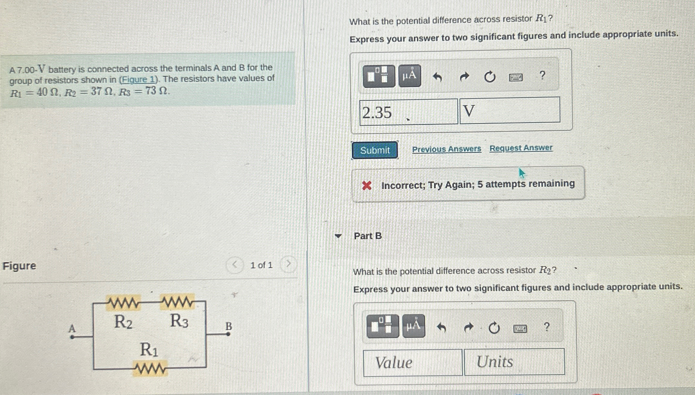 Solved What is the potential difference across resistor | Chegg.com