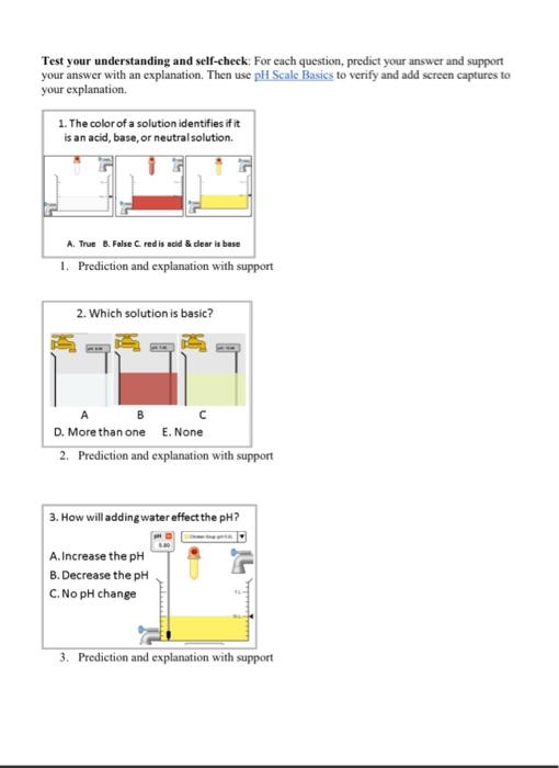 Solved pH Scale Basics Remote Lab (This lesson is designed