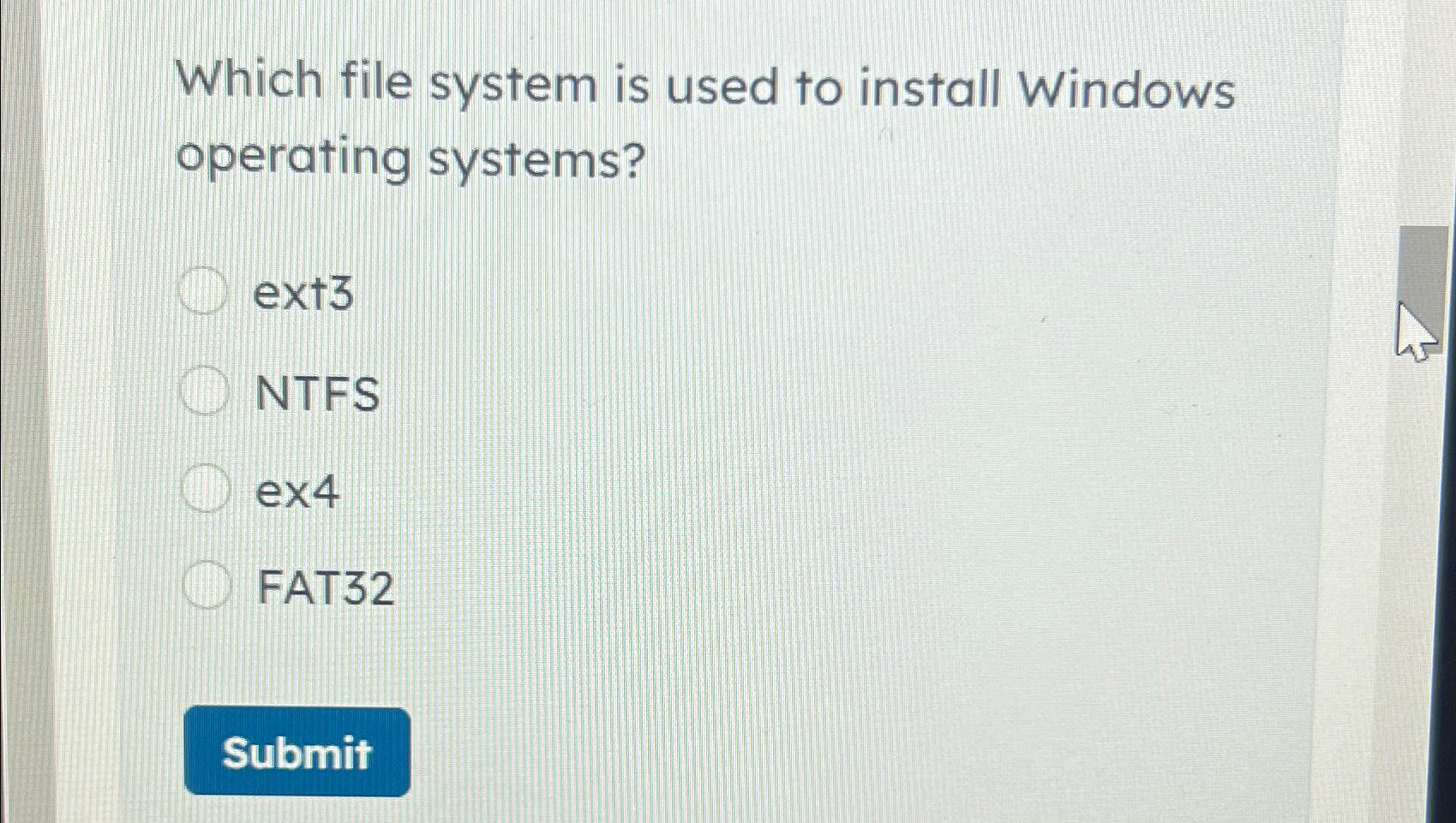 file system is commonly used in windows operating systems