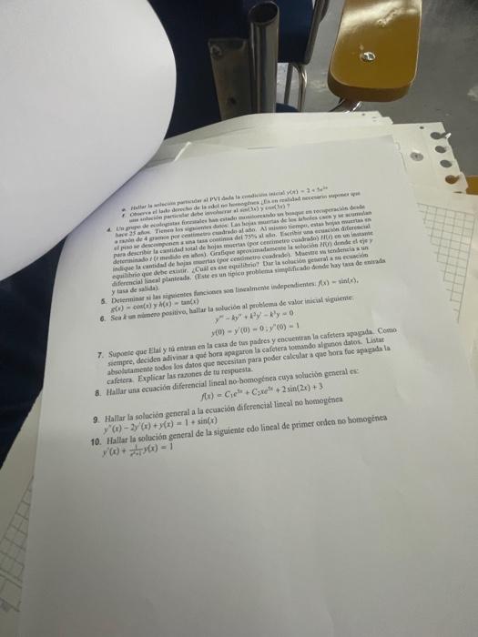 y tasa de satial. \( g(n)=\operatorname{sen}(x) \) y \( h(x)=\tan (x) \) \[ \begin{array}{l} y^{n+}-k y^{\prime \prime}+k^{3}