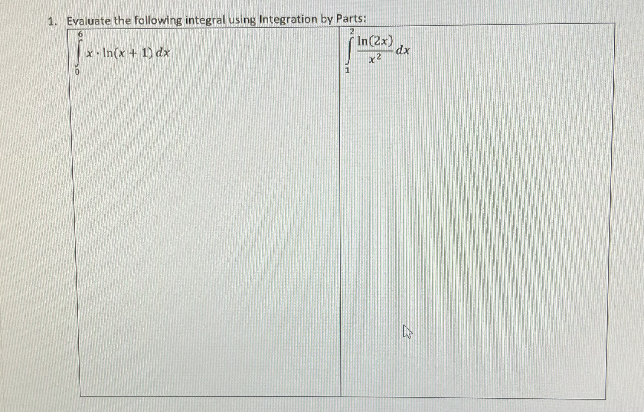 Solved Evaluate the following integral using Integration by | Chegg.com