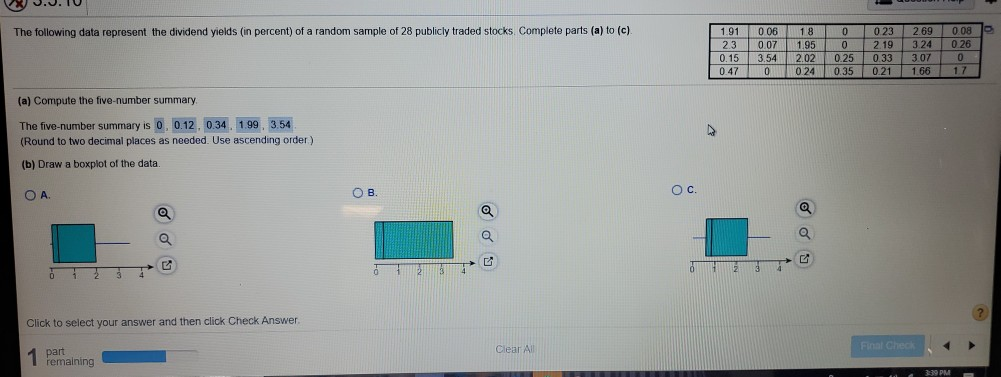 Solved The Following Data Represent The Dividend Yields In