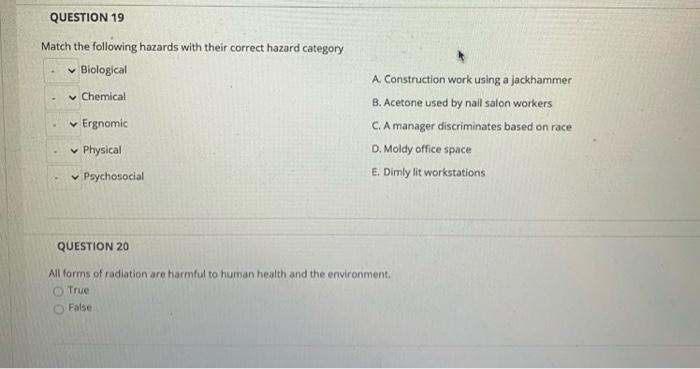 Solved QUESTION 9 Which of the following are environmental | Chegg.com