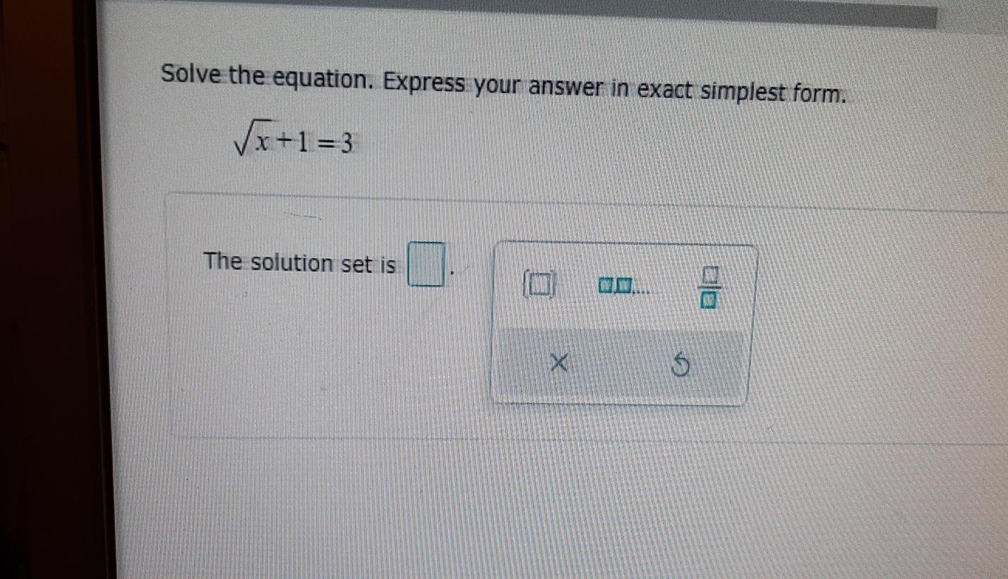 Solved Solve the equation. Express your answer in exact | Chegg.com