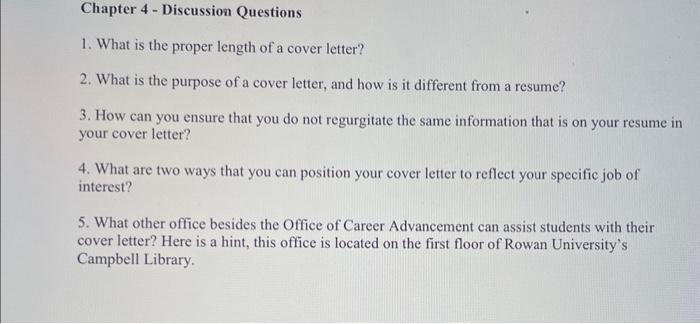 what is not true about cover letters quizlet