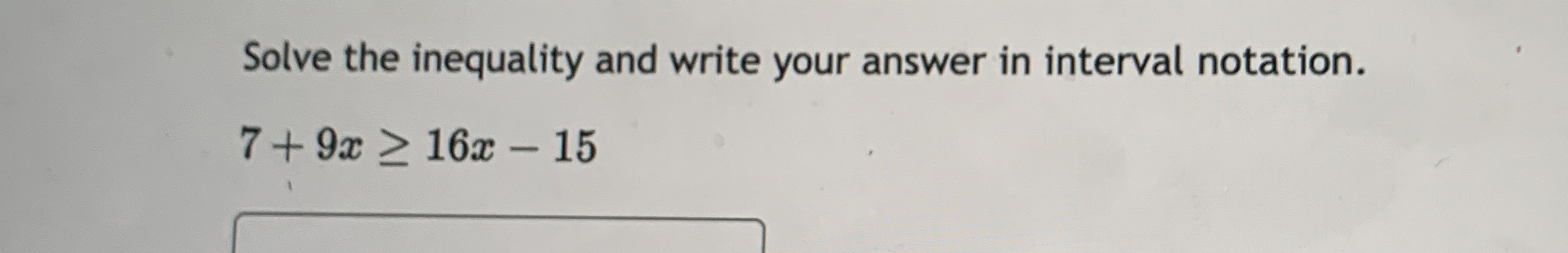 Solved Solve the inequality and write your answer in | Chegg.com
