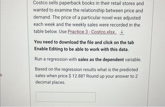 Solved Costco sells paperback books in their retail stores | Chegg.com